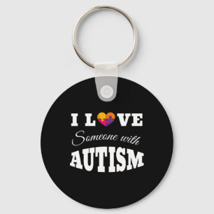 Ik hou van iemand met autisme sleutelhanger