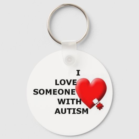 Ik hou van iemand met autisme sleutelhanger (Voorkant)
