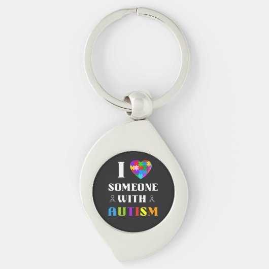 Ik hou van iemand met autisme sleutelhanger (Voorkant)