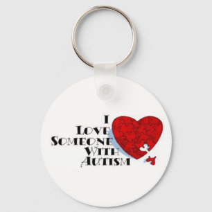 Ik hou van iemand met autisme sleutelhanger