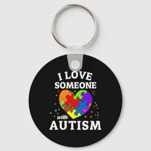 Ik hou van iemand met autisme sleutelhanger