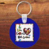 Ik hou van iemand met autisme sleutelhanger (Voorkant)