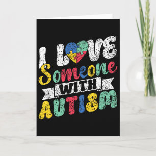 Ik hou van iemand met autisme Steun autisten Autis Kaart