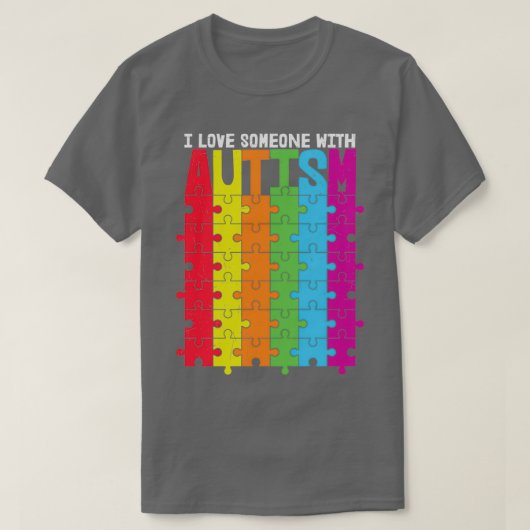 Ik hou van iemand met autisme t-shirt (Design voorkant)