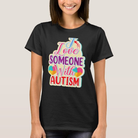 Ik hou van iemand met autisme t-shirt (Voorkant)