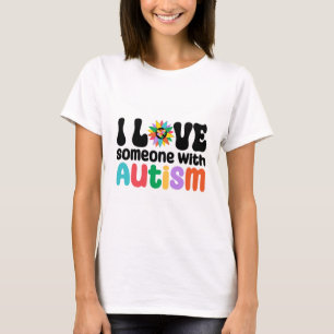 Ik hou van iemand met autisme t-shirt
