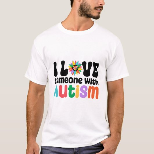 Ik hou van iemand met autisme t-shirt (Voorkant)