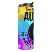 Ik hou van iemand met autisme thermosbeker (Gedraaid links)