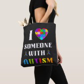 Ik hou van iemand met autisme tote bag (Dichtbij)