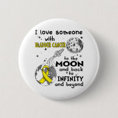Ik hou van iemand met bladerkanker Awareness Ronde Button 5,7 Cm (Voorkant)