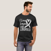 Ik hou van iemand met Blindness Braille Blind Awar T-shirt (Voorkant volledig)