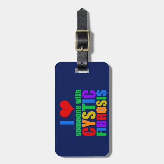 Ik hou van iemand met Cystic Fibrosis Bagagelabel (Voorkant verticaal)