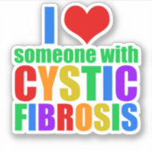 Ik hou van iemand met Cystic Fibrosis Sticker (Voorkant)