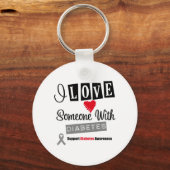 Ik hou van iemand met diabetes sleutelhanger (Voorkant)