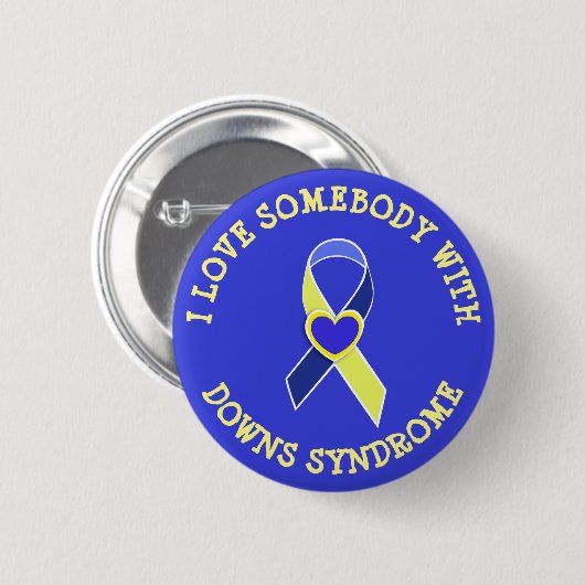 Ik hou van iemand met Downs Syndrome Button (Voorkant /achterkant)