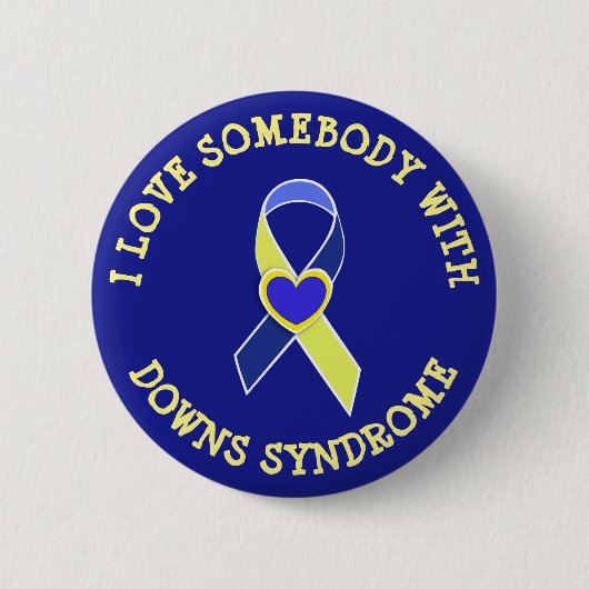 Ik hou van iemand met Downs Syndrome Button (Voorkant)