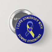 Ik hou van iemand met Downs Syndrome Button (Voorkant /achterkant)