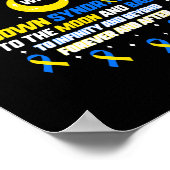 Ik hou van iemand met downsyndroom bewustzijn T21 Poster (Hoek)