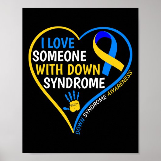 Ik hou van iemand met downsyndroom - downsyndroom poster (Voorkant)