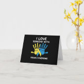 Ik hou van iemand met downsyndroom-liefde kaart (Gele Bloem)