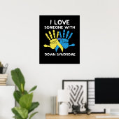 Ik hou van iemand met downsyndroom-liefde poster (Thuiskantoor)