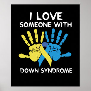 Ik hou van iemand met downsyndroom-liefde poster