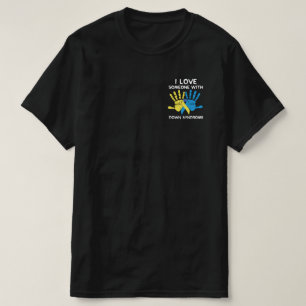 Ik hou van iemand met downsyndroom-liefde t-shirt