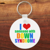 Ik hou van iemand met downsyndroom sleutelhanger (Achterkant)