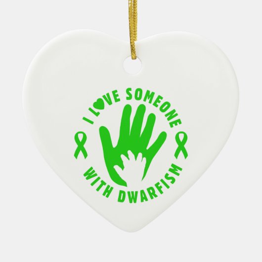 Ik hou van iemand met Dwarfism Awareness Ornament (Voorkant)