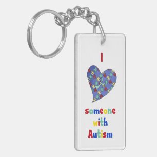 Ik hou van iemand met een autisme-sleutelhanger sleutelhanger