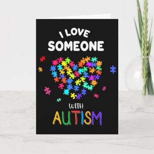 Ik hou van iemand met een autisme T-shirt Autism S Kaart