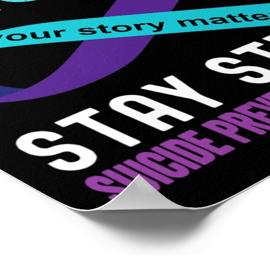 Ik hou van iemand met een Blauwgroen-paarse zelfmo Poster (Hoek)