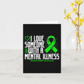 Ik hou van iemand met een psychische ziekte Mental Kaart (Gele Bloem)