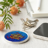 Ik hou van iemand met een Sleutelhanger rond autis (Zijkant)