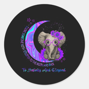 Ik hou van iemand met eosinofiele stoornissen aan ronde sticker