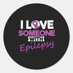 Ik hou van iemand met epilepsie dag aanvallen krij ronde sticker