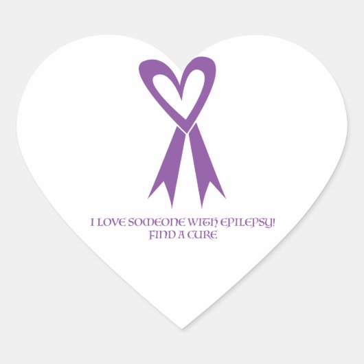 Ik hou van iemand met epilepsie! hart sticker (Voorkant)