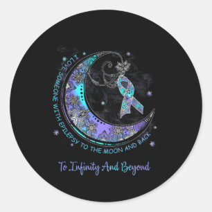 Ik hou van iemand met epilepsie naar de maan en te ronde sticker