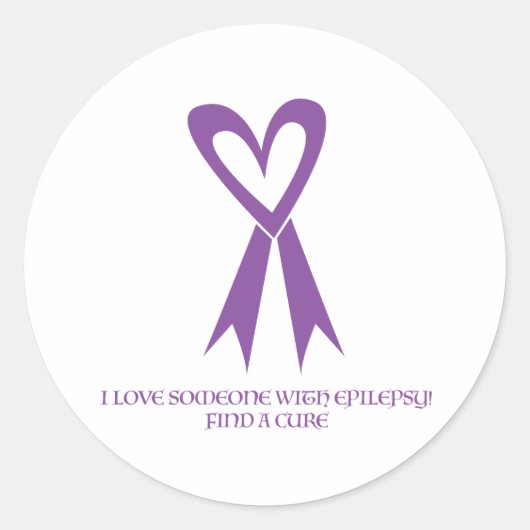 Ik hou van iemand met epilepsie! ronde sticker (Voorkant)
