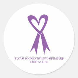 Ik hou van iemand met epilepsie! ronde sticker