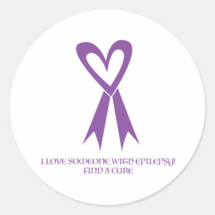 Ik hou van iemand met epilepsie! ronde sticker