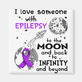 Ik hou van iemand met Epilepsy Bewustheid Magneet (Voorkant)