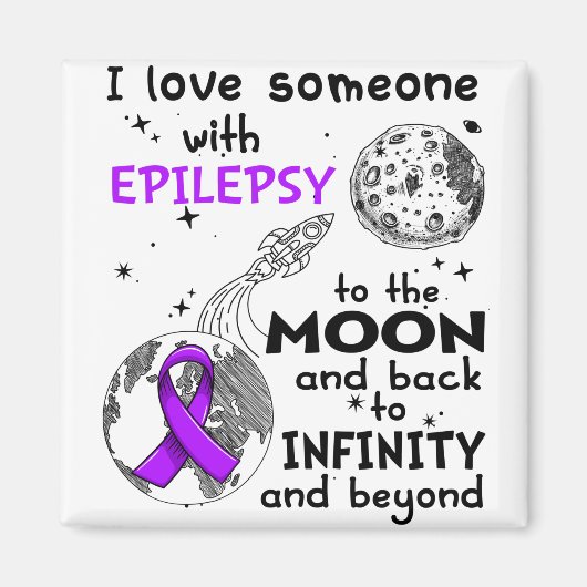 Ik hou van iemand met Epilepsy Bewustheid Magneet (Voorkant)