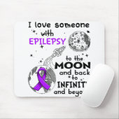 Ik hou van iemand met Epilepsy Bewustheid Muismat (Met muis)