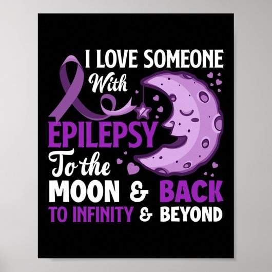 Ik hou van iemand met Epilepsy Support Epilepsy Aw Poster (Voorkant)