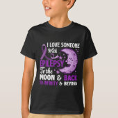 Ik hou van iemand met Epilepsy Support Epilepsy Aw T-shirt (Voorkant)