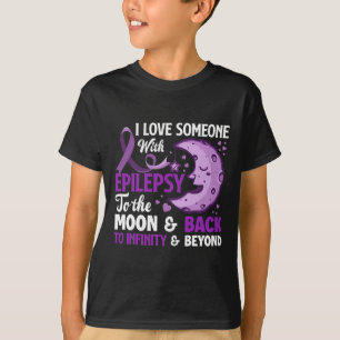 Ik hou van iemand met Epilepsy Support Epilepsy Aw T-shirt
