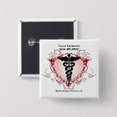 Ik hou van iemand met EPILEPSY Vierkante Button 5,1 Cm (Voorkant /achterkant)
