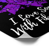 Ik hou van iemand met fibromyalgie-bewustzijn poster (Hoek)