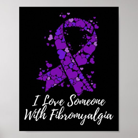 Ik hou van iemand met fibromyalgie-bewustzijn poster (Voorkant)